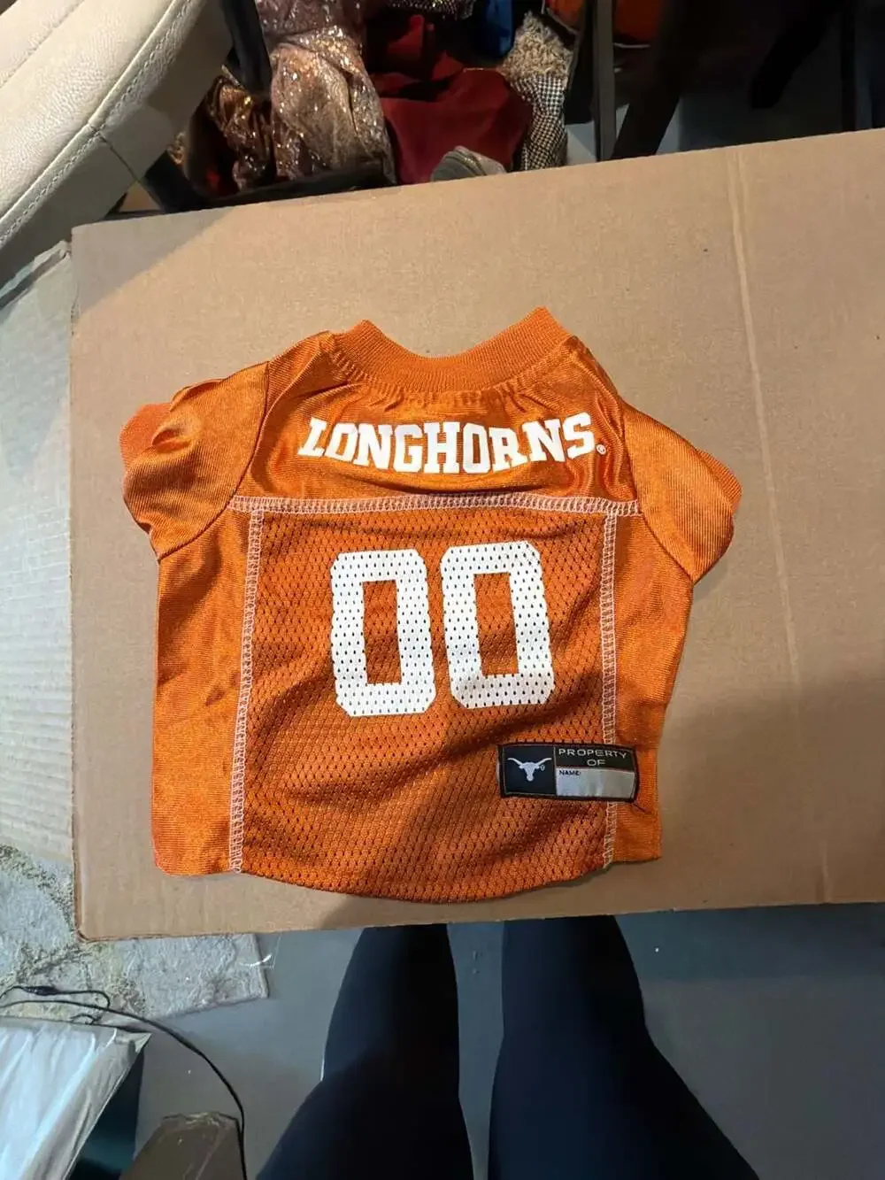 Pets First NCAA Texas Longhorns Mesh Dog Football Jersey
